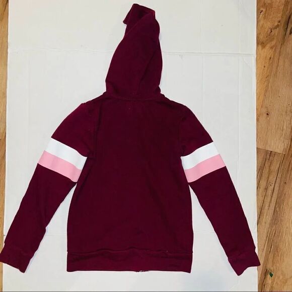 Children’s Place Burgundy Zip-up Hooded Jacket Size M 7-8‎ - Picture 6 of 7